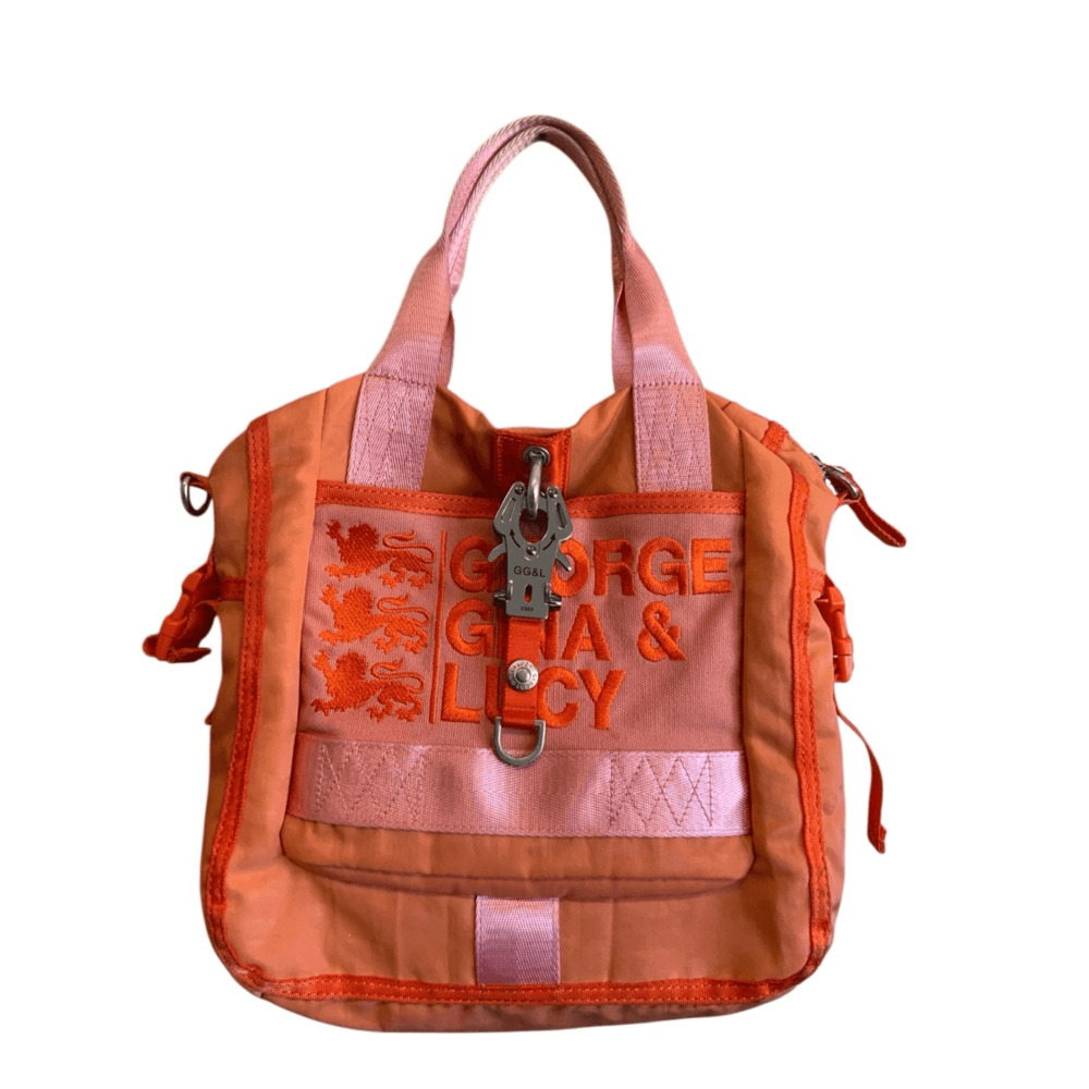 George Gina & Lucy Orange and Pink Tote Bag